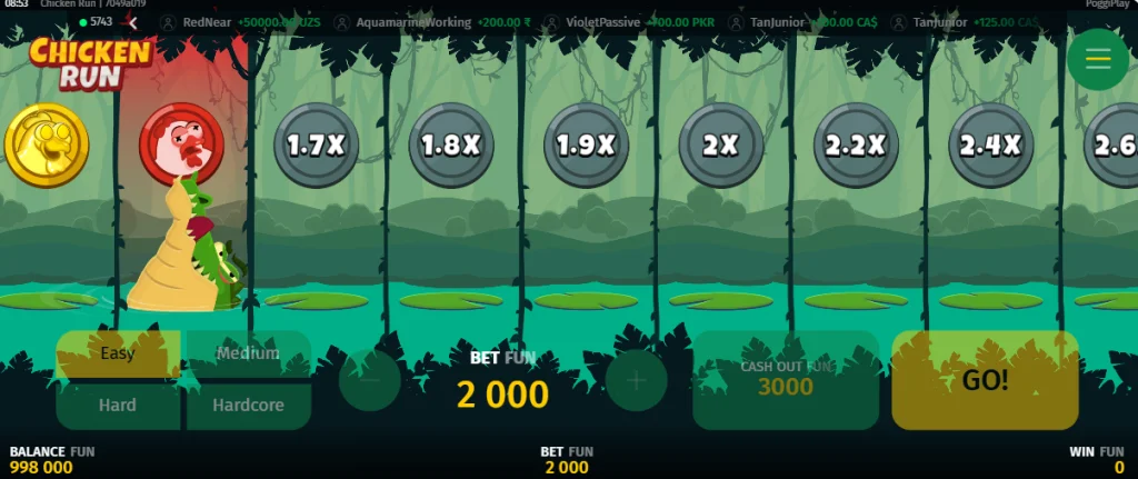 Demo Jeu Chicken Run